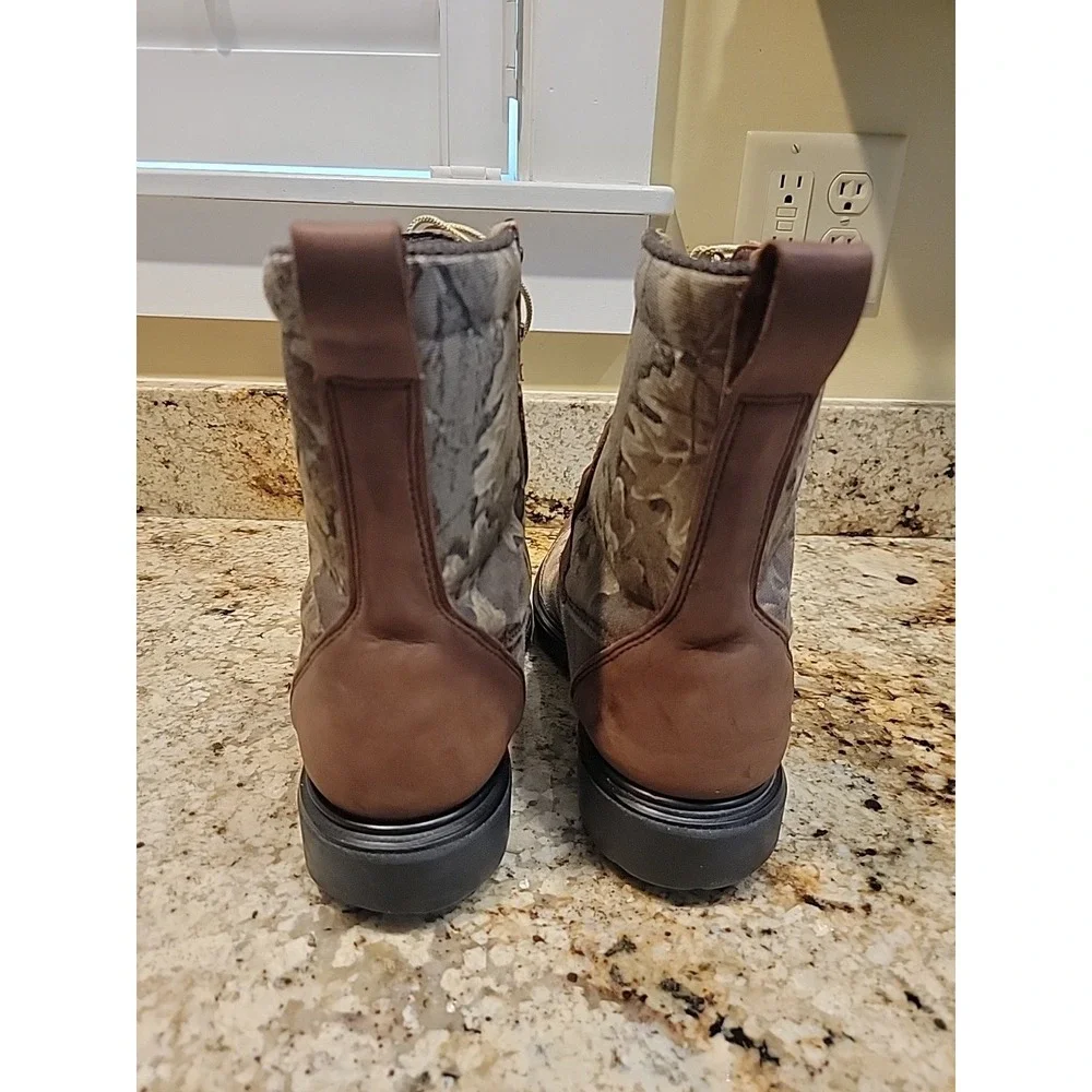 Red Wing Camouflage Steel Toe Work Safety Gore-Tex Hunting Boots 10D Vintage USA